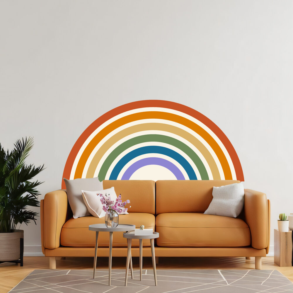Rainbow Semi Circle Decal | W48" x H30"