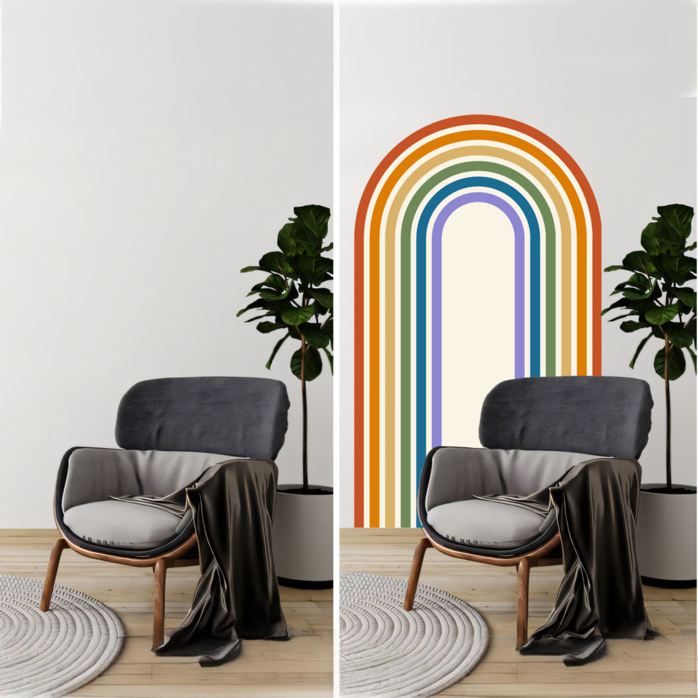 Rainbow Striped Arch Decal | W 3ft x H 5ft - Image 3