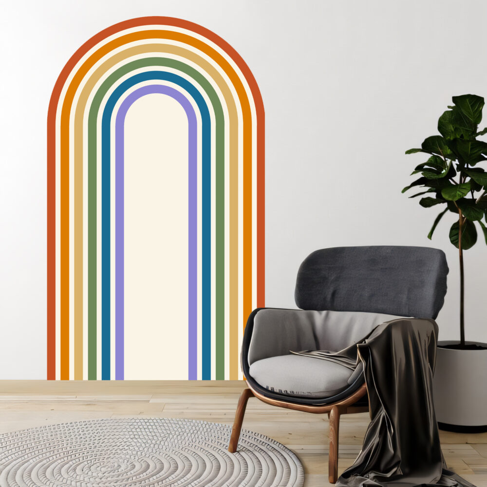 Rainbow Striped Arch Decal | W 3ft x H 5ft - Image 4